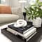 7" White Marble Geometric 2-Link Chain Sculpture
